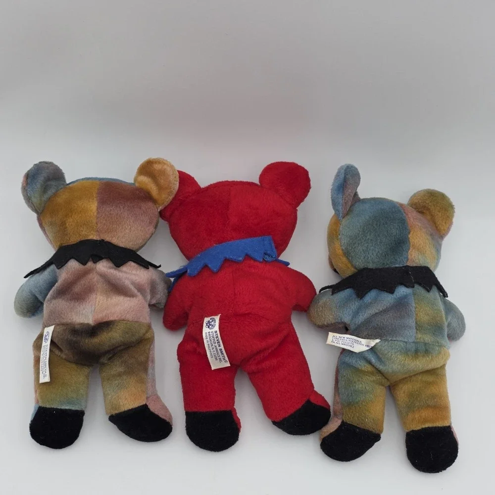 Lot of 6 Vintage Grateful Dead Beanie Bear Plush 6